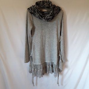 NWT Altar'd State grey blk sweater dress